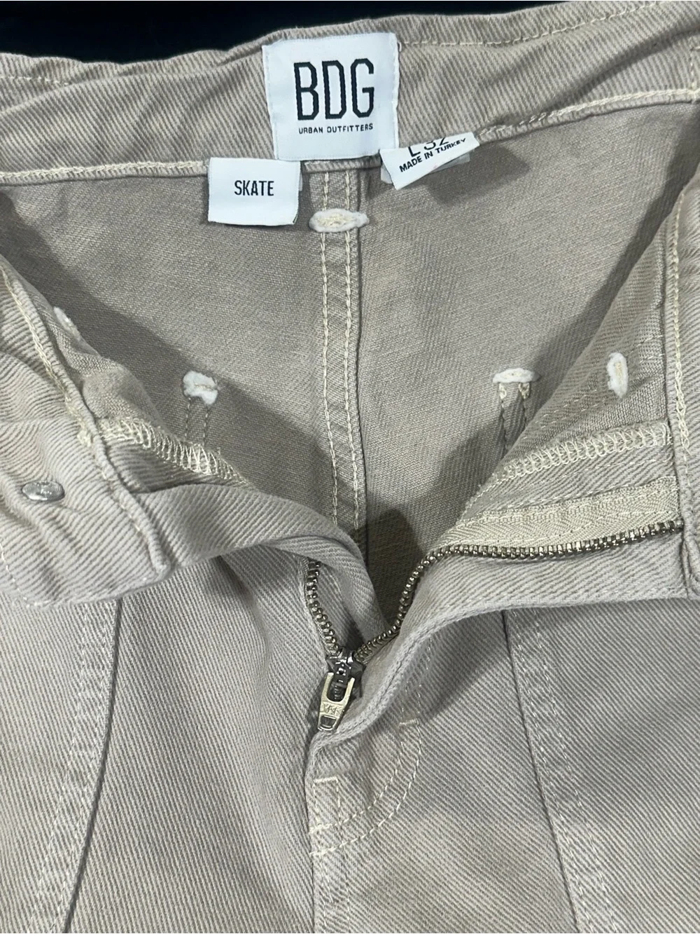 BDG Urban Outfitters Skate Utility Carpenter Pants Khaki 100% Cotton 32x28 - Picture 8 of 11